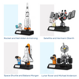 WANGE Cosmic Exploration Space Rocket and Neil Alden Armstrong Building Block Set-One Quarter