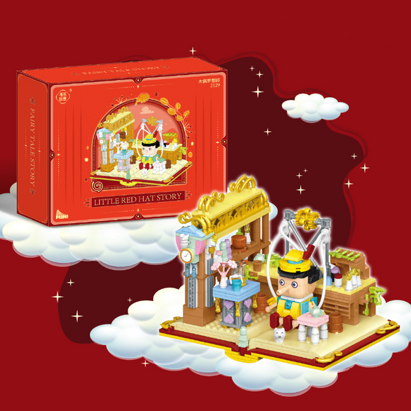 WL Creative Fairy Tale Storybook The Adventures of Pinocchio Building Block Set-One Quarter