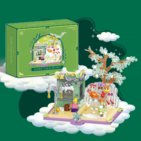 WL Creative Fairy Tale Storybook The Little Match Girl Building Block Set-One Quarter