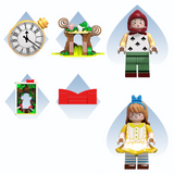WeKKi Fairy Tale Town Storybooks Alice in Wonderland Running Alice Building Toy Set-One Quarter