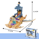 WeKKi Fairy Tale Town Vehicle Aladdin Jasmine's Magic Carpet Building Toy Set-One Quarter
