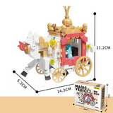 WeKKi Fairy Tale Town Vehicle Cinderella Cinderella's Royal Carriage Building Toy Set-One Quarter