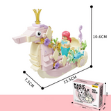 WeKKi Fairy Tale Town Vehicle The Little Mermaid Ariel's  Seahorse Carriage Building Toy Set-One Quarter
