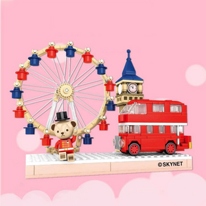 WeKKi Teddy Bear London Romance Building Block Set-One Quarter