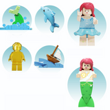 WeKKi Fairy Tale Town Storybooks The Little Mermaid Ariel's Adventure Building Toy Set-One Quarter