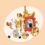 WeKKi Fairy Tale Town Vehicle Cinderella Cinderella's Royal Carriage Building Toy Set-One Quarter