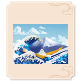 YKO Art Katsushika Hokusai The Great Wave Micro-Diamond Particle Building Block Set-One Quarter