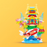 ZHE GAO Celestial Empire Forbidden City Belvedere of Cheerful Melodies Mini Particle Building Block Set-One Quarter
