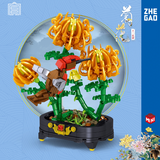 ZHE GAO Chinese Flower Fairies Chrysanthemum Mini Particle Building Block Set-One Quarter