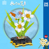 ZHE GAO Chinese Flower Fairies Narcissus Mini Particle Building Block Set-One Quarter
