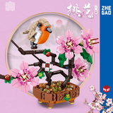 ZHE GAO Chinese Flower Fairies Peach Blossom Mini Particle Building Block Set-One Quarter