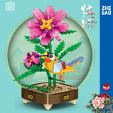 ZHE GAO Chinese Flower Fairies Peony Mini Particle Building Block Set-One Quarter