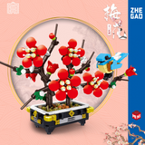ZHE GAO Chinese Flower Fairies Plum Blossom Mini Particle Building Block Set-One Quarter