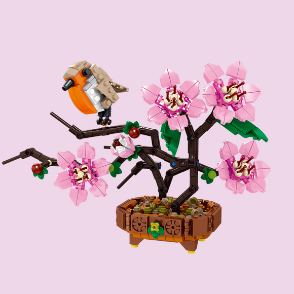 ZHE GAO Chinese Flower Fairies Peach Blossom Mini Particle Building Block Set-One Quarter