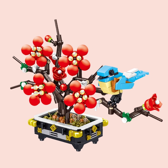 ZHE GAO Chinese Flower Fairies Plum Blossom Mini Particle Building Block Set-One Quarter