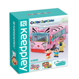 keeppley Crayon Shin-chan Cat School Bus Building Block Set-One Quarter