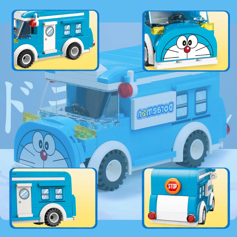Doraemon Mini Bus Building Block Set - One Quarter