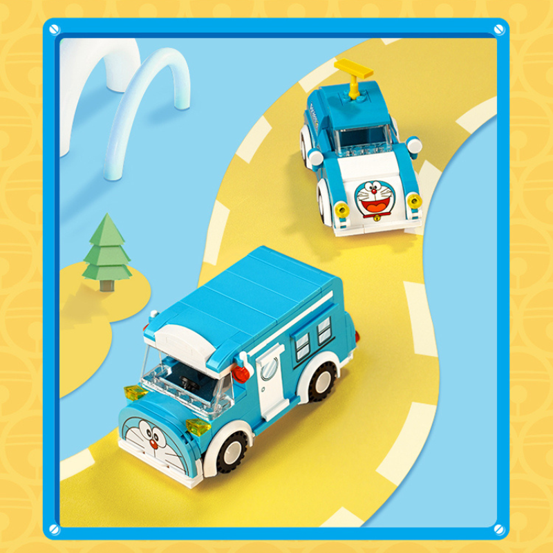 Doraemon Mini Bus Building Block Set - One Quarter
