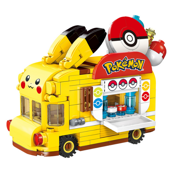 keeppley Pokémon Cars Pikachu Beverage Van Building Block Set-One Quarter