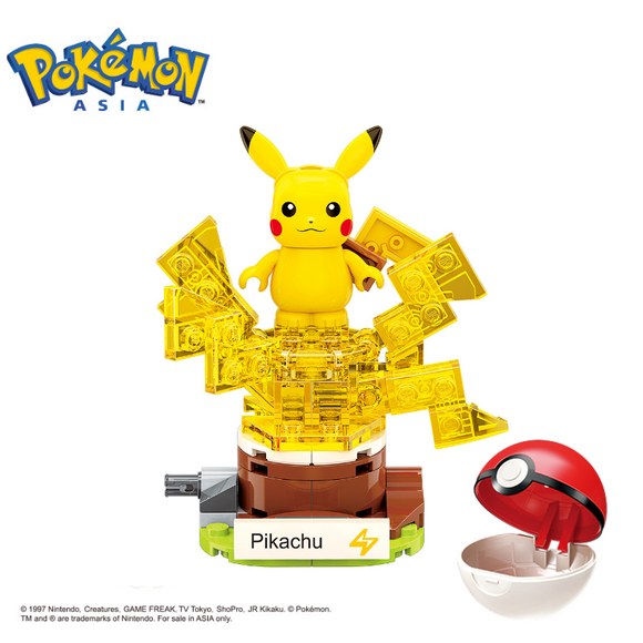 keeppley Pokémon Poké Ball Mini Pikachu Building Block Set-One Quarter