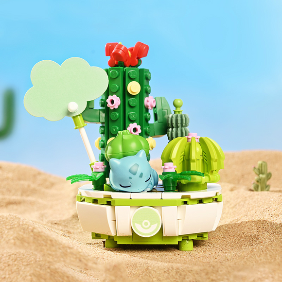 keeppley Pokémon Succulent Plants Bulbasaur Cactus Building Block Set-One Quarter