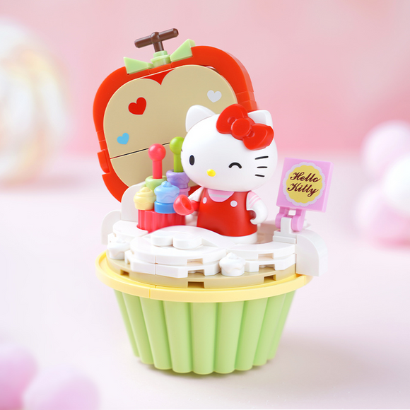 keeppley Sanrio Hello Kitty Apple Crisp Cupcake Building Block Set