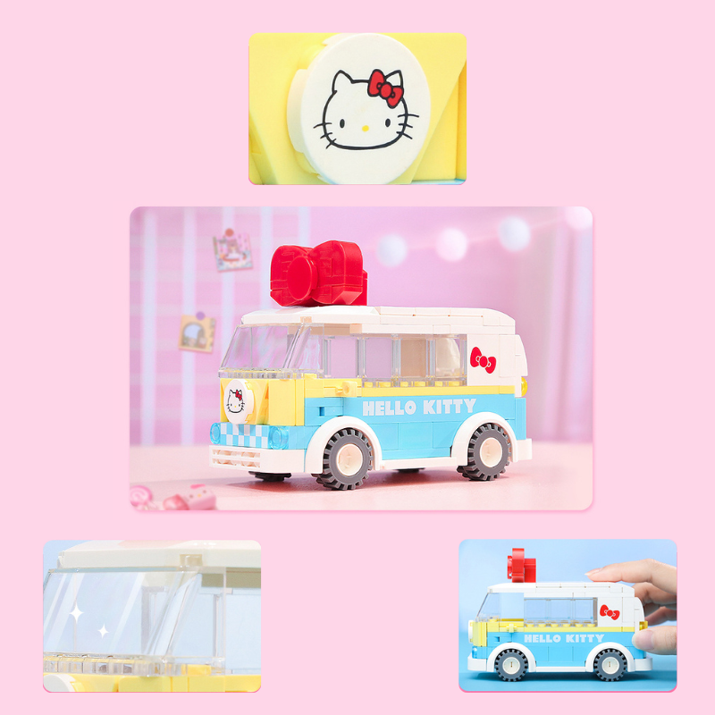 Sanrio Hello Kitty Mini Bus Building Block Set - One Quarter