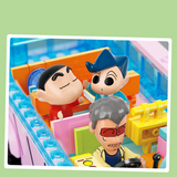 keeppley Crayon Shin-chan Cat School Bus Building Block Set-One Quarter