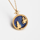 Alice in Wonderland Alice and Castle Necklace-One Quarter