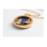 Alice in Wonderland Alice and Castle Necklace-One Quarter