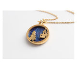 Alice in Wonderland Alice and Castle Necklace-One Quarter