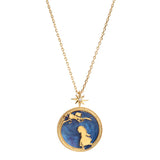 Alice in Wonderland Alice and Cheshire Cat Necklace-One Quarter