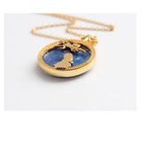 Alice in Wonderland Alice and Cheshire Cat Necklace-One Quarter