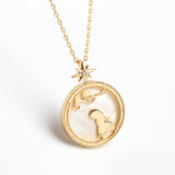 Alice in Wonderland Alice and Cheshire Cat Necklace-One Quarter