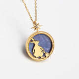 Alice in Wonderland The White Rabbit Necklace-One Quarter