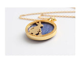 Alice in Wonderland The White Rabbit Necklace-One Quarter