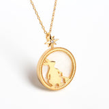 Alice in Wonderland The White Rabbit Necklace-One Quarter