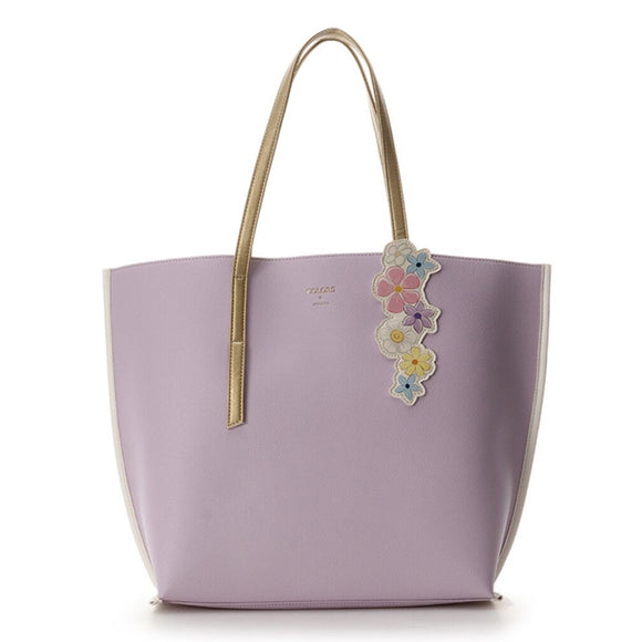 COLORS & chouett Tangled Rapunzel Magical Flowers Lavender Tote-One Quarter