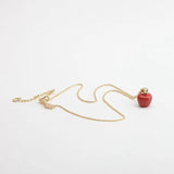 Coach Red Apple Pendant Necklace-One Quarter