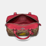 Coach Mini Bennett Satchel in Signature Canvas with Ms. PacMan-One Quarter