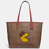Coach Reversible City Tote in Signature Canvas with Ms. PacMan-One Quarter