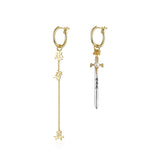 Disney Mulan Asymmetric Loyal Brave True Sword Earrings-One Quarter