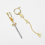 Disney Mulan Asymmetric Loyal Brave True Sword Earrings-One Quarter