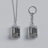 Ghibili Castle in the Sky Music Box Pendant Necklace-One Quarter