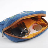 Ghibili My Neighbor Totoro Embroidery Denim Mini Pouch-One Quarter