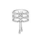 HeFang Jewelry Barbie Corset Tassel Statement Ring-One Quarter