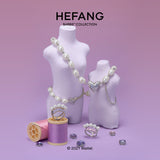 HeFang Jewelry Barbie Heart and Pearl Chain Necklace-One Quarter