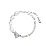 HeFang Jewelry Barbie Heart and Pearl Charm Bracelet-One Quarter