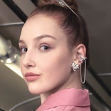 HeFang Jewelry Barbie Heart and Pearl Earrings-One Quarter
