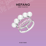 HeFang Jewelry Barbie Pink BOBO Statement Ring-One Quarter